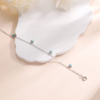 Delicate Aqua Green Opal Charm Bracelet, 3 of 12