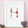 Personalisable Floral Initial Print, thumbnail 2 of 4