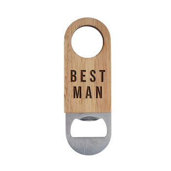 'Best Man' Wooden Travel Bottle Opener | Accessory, 2 of 2