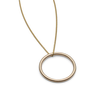 Handmade Solid Gold Halo Necklace, 5 of 6