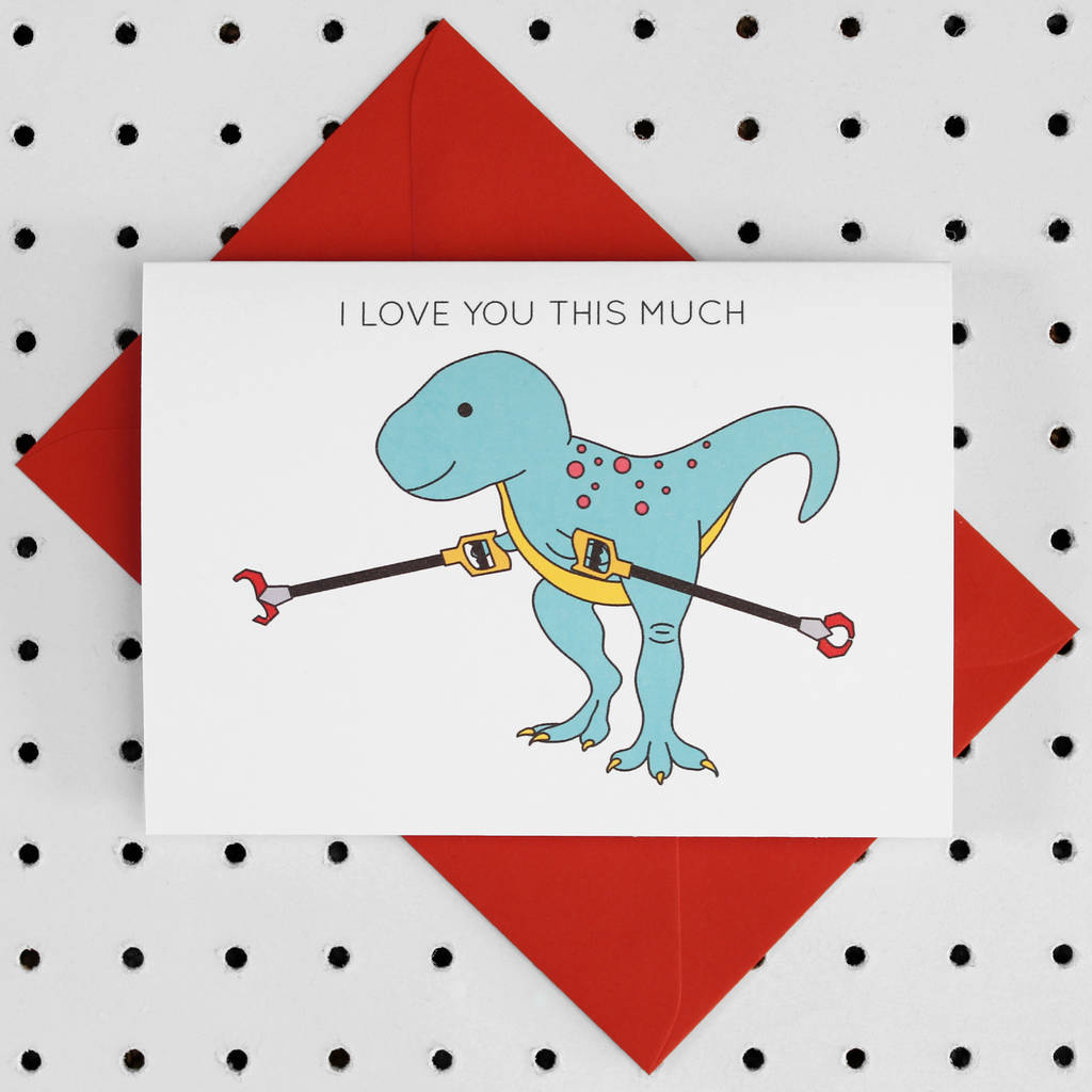 i love you this much father's day dinosaur card by charlotte filshie ...1024 x 1024