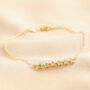 Green Ombre Crystal Star Bar Bracelet In Gold, thumbnail 1 of 6