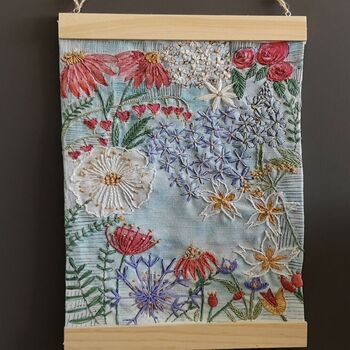 Summer Garden Embroidery Hanging Panel, 12 of 12