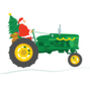 Farmer Christmas, Tractor Christmas Card, thumbnail 2 of 2