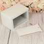 White Wooden Floral Heart Photo Pet Ashes Box, thumbnail 3 of 4