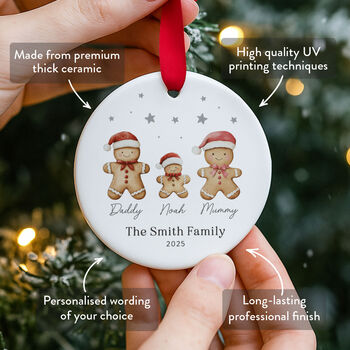 Personalised Family Christmas Ornament Custom Names, 2 of 7