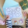 Colour Your Own Finger Puppets Card, thumbnail 1 of 3