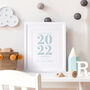 Personalised New Baby Decorative Date Wall Art, thumbnail 1 of 6