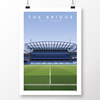 Chelsea Fc Stamford Bridge West Stand Modern Era Poster, 2 of 7