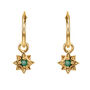 Guiding North Star Emerald Mini Hoops Gold Plated, thumbnail 2 of 8
