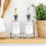 Clear Glass Oil / Vinegar Pourer Bottle With Personalised Label, thumbnail 1 of 8