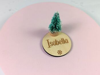 Personalised Table Name Plaques Settings Christmas Tree, 5 of 11