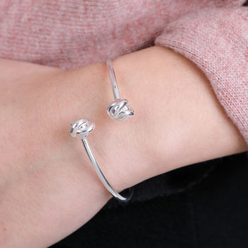 Double End Knot Friendship And Love Knot Bangle, 2 of 7