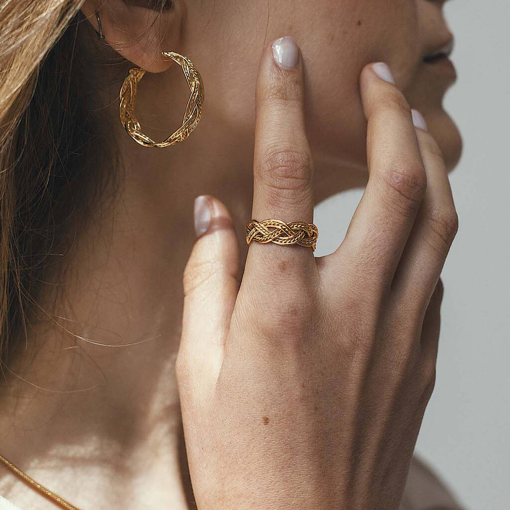 Chunky Braided Open Ring, 1 of 12