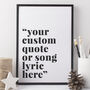 Custom Quote Print, thumbnail 1 of 1