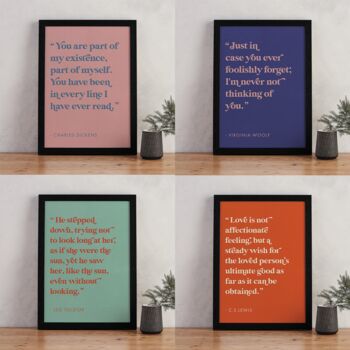 Romantic Quote Art By Virginia Woolf Valentines Day, 3 of 4