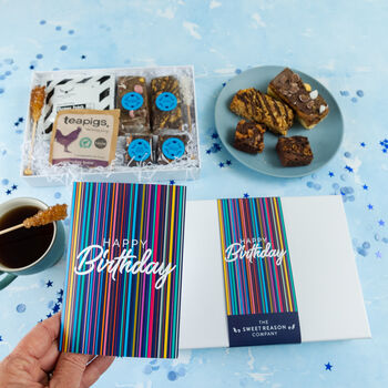 'Happy Birthday Stripes' Coffee And Treats Box, 3 of 3