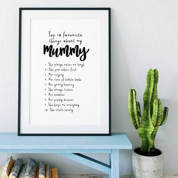 Top 10 Favourite Things About My Mum Custom Print, 7 of 8