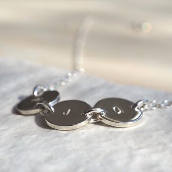 Personalised Joined Triple Initial Disc Necklace, 5 of 11