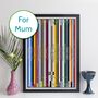 Personalised Music Print For Mum Gift For Her, thumbnail 1 of 10