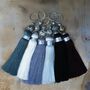 Classic Silky Black And Greys Tassels, thumbnail 1 of 7