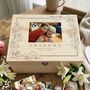 Personalised Lily Photo Memory Box In Natural Wood For Bereavement And Memorial Gift, thumbnail 1 of 12