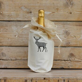 Red Stag Cotton Bottle Bag, 2 of 2