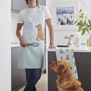 Fox Red Labrador Dog Apron – Organic Cotton Apron Gift For Dog Lovers, 2 of 12