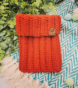 Pumpkin Orange Roll Top Dog Snood, 2 of 4