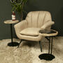 Bourne Moleskin Oyster Cream Cocktail Chair, thumbnail 1 of 9