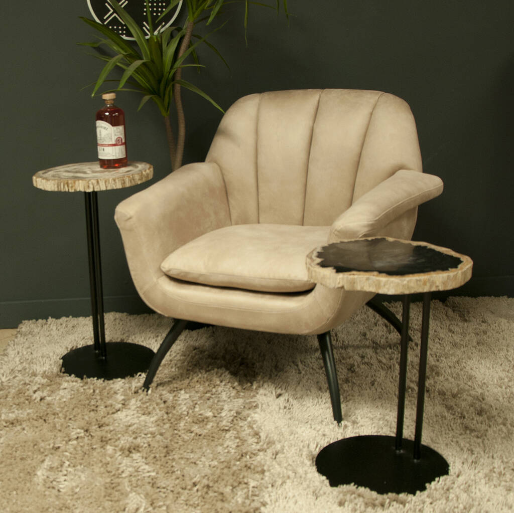 Bourne Moleskin Oyster Cream Cocktail Chair, 1 of 9