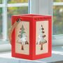 Personalised Red Wood Anniversary Candle Lanterns, thumbnail 1 of 8