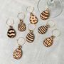 Set Of Easter Wooden Glass Charms, thumbnail 3 of 6
