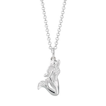 Personalised Sterling Silver Mermaid Charm Necklace, 12 of 12