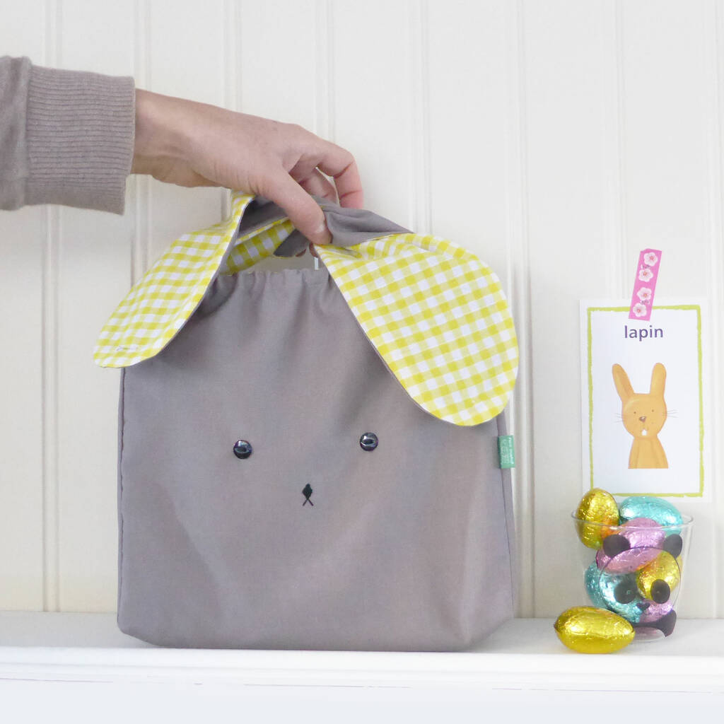 Bunny Rabbit Gingham Easter Bag, 1 of 4