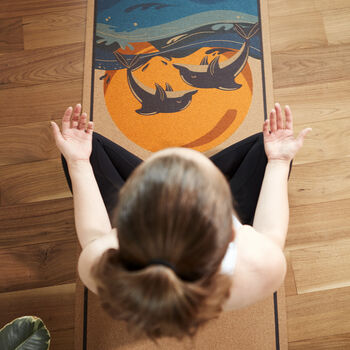 The Playful Dolphin Cork Yoga Mat, 2 of 7