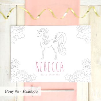 Children's Personalised Party Colouring In Place Mats, 10 of 11
