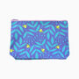 Cosmetic Bag Foliage And Bee Blue/Lime, thumbnail 1 of 2