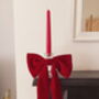 Eve Silk Velvet Christmas Tree Bow Topper, thumbnail 4 of 6