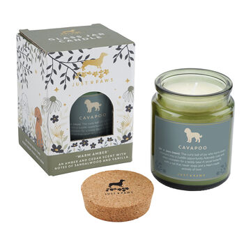 'Cavapoo' Definition Large Green Candle • Dog Enthusiast • Just Paws • Gift Box, 2 of 4