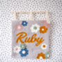 Personalised Daisy Floral Punchneedle Wall Art, thumbnail 1 of 4