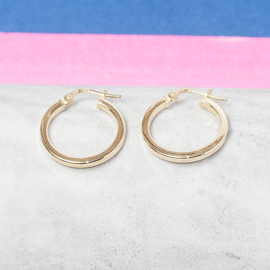 gold, rose gold and silver hoop earrings by loel & co ...