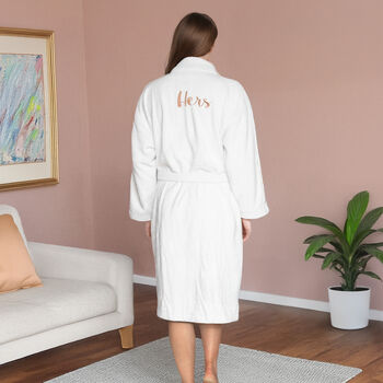 Customisable Embroidered Shawl Collar Thick Spa Bathrobe, 2 of 12