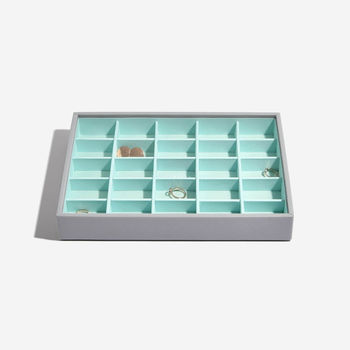 Dove Grey With Mint Classic Jewellery Box, 5 of 8