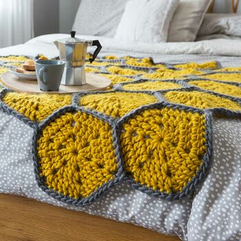 Honeycomb Blanket Crochet Kit, 7 of 11