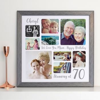 Personalised 70th Birthday Square Photo Collage, 11 of 11