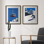 Skiing In The Alps Mountain Wall Art Print, thumbnail 2 of 3