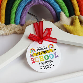 Personalised First School Uniform Hanger Tag, 2 of 11