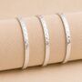 Sterling Silver Plated Triple Hammered Bangle Set, thumbnail 1 of 7