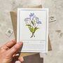 Set Of Six Different Purple And Blue Floral Notecards, thumbnail 2 of 11